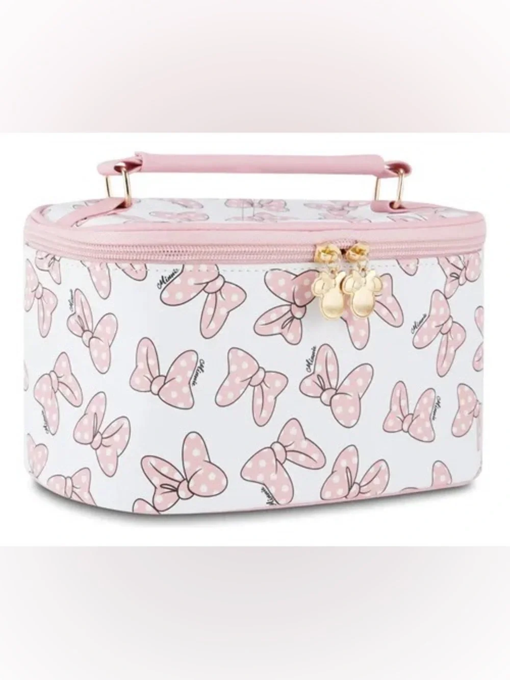 Disney Minnie Mouse Pink Bow Print Cosmetic Case